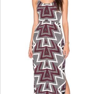 Beautiful maroon black and white free people dress